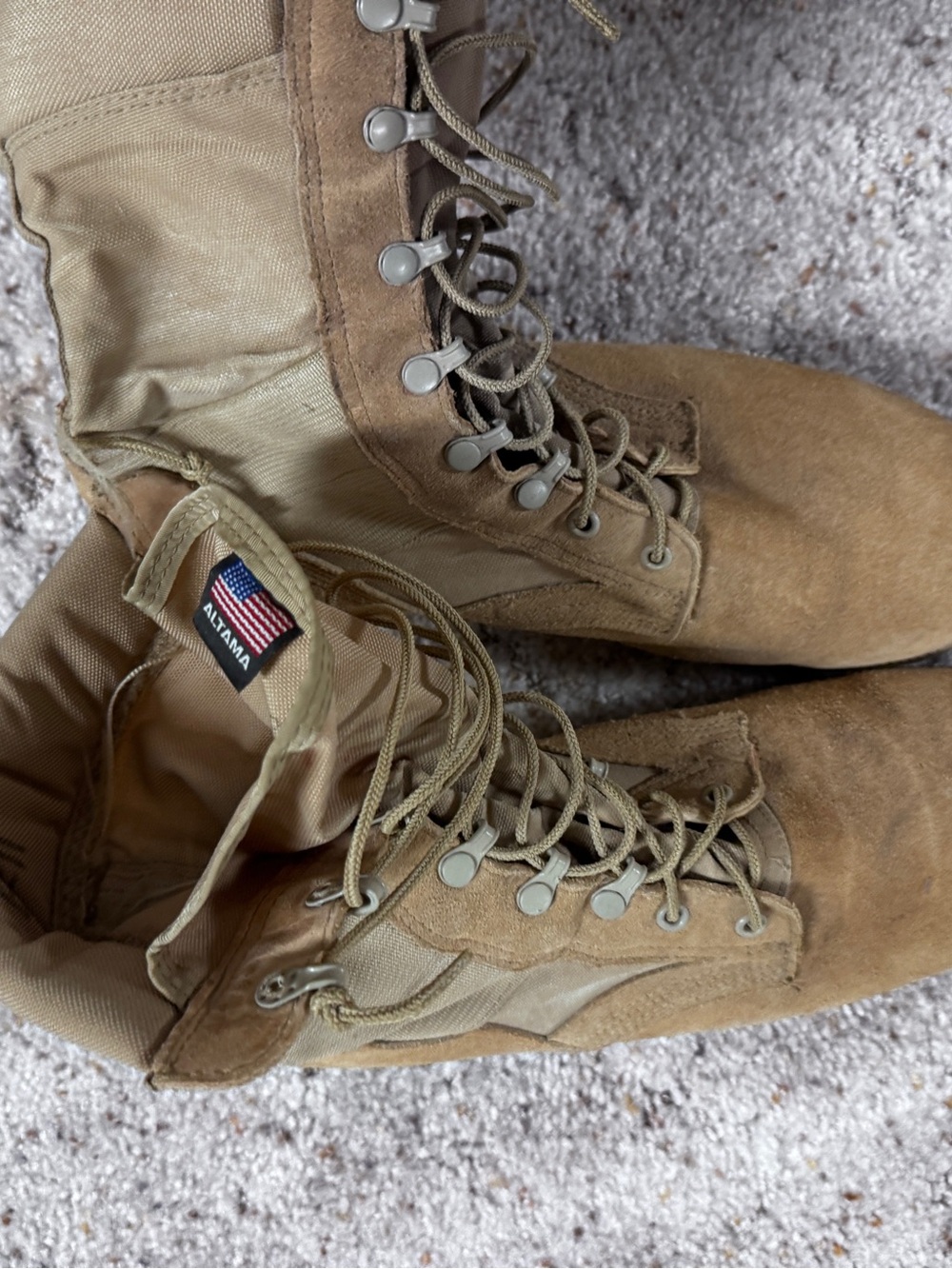 Altama Men's Tan Tactical Combat Boots - Lightweight Field Lace-Up